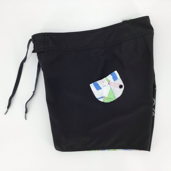 Oakley Black Shorts with Floral Logo design, 8 - Picture 7 of 15